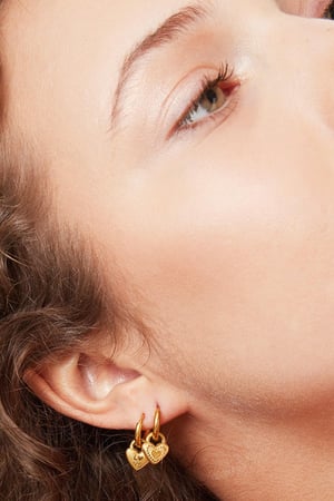 Boucles d'oreilles Locked In Love Argenté Acier inoxydable h5 Image2